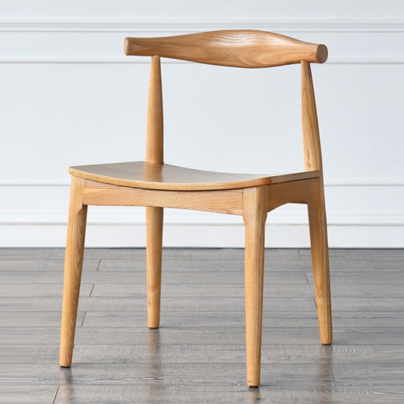 Solid Wood Open Back Side Chair Industrial Dining Side Chair