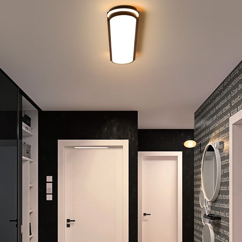 Metal Oval Flush Mount Light Fixture Minimalist Style LED Flush Ceiling Light Fixture