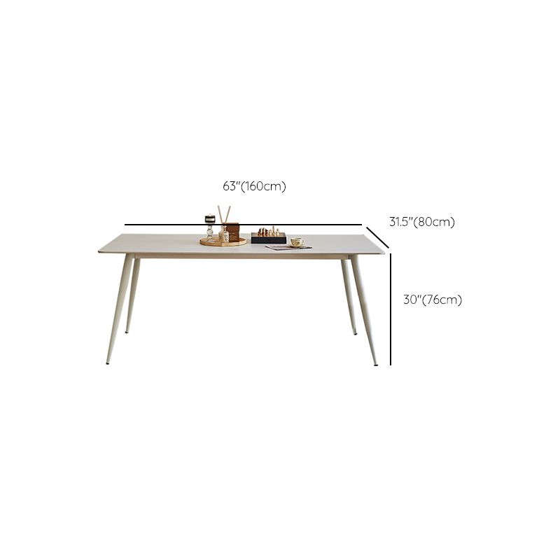 Industrial 4 Legs Dining Room Sintered Stone Dining Table for Kitchen