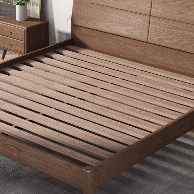 Solid Color Rectangular Panel Bed Panel Ash Standard Bed with Headboard