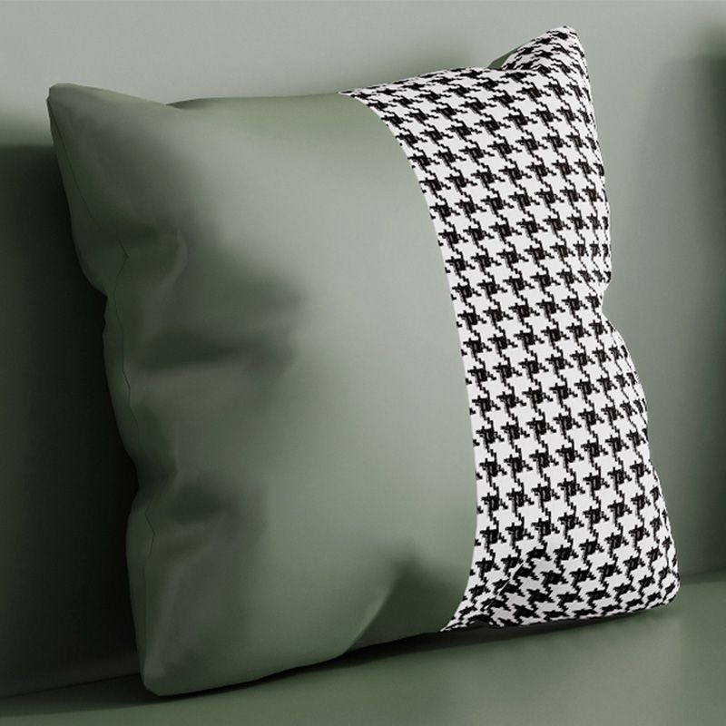 Sewn Pillow Back Sofa Contemporary Living Room Faux Leather Sofa