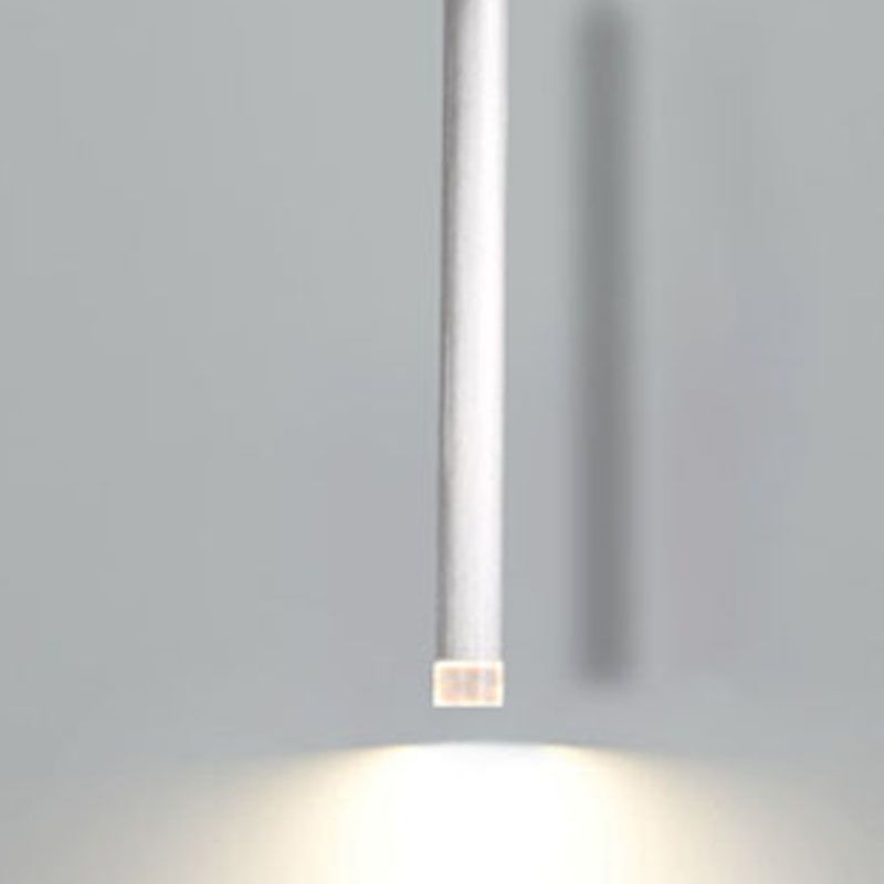 Luminaires de pendentif linéaire Lumière de suspension LED à 1 lumière moderne avec nuance de cristal transparent