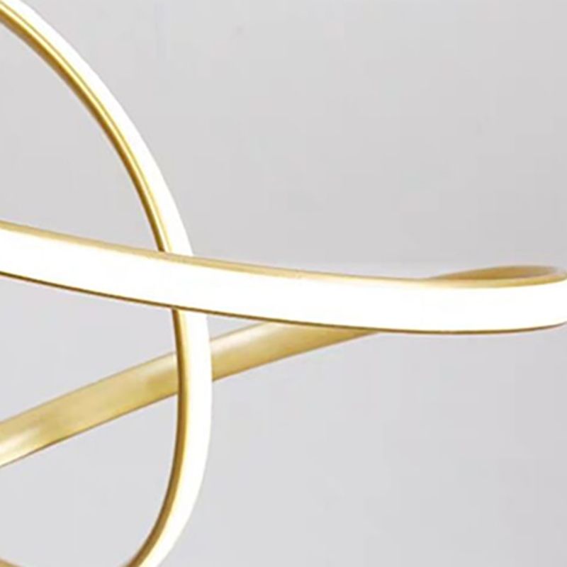 Nordic Linear Chandelier Single Light LED Chandelier Pendant for Living Room