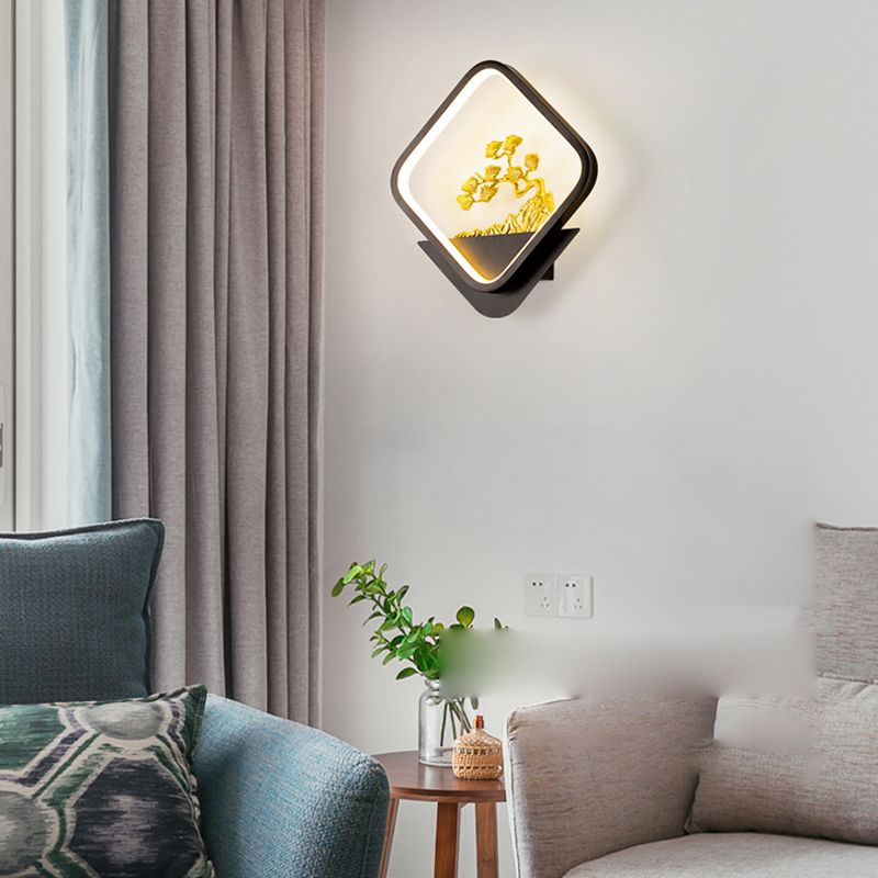Contemporáneo Simple Metal Wall LED 1 Luz de pared de luz para sala de estar