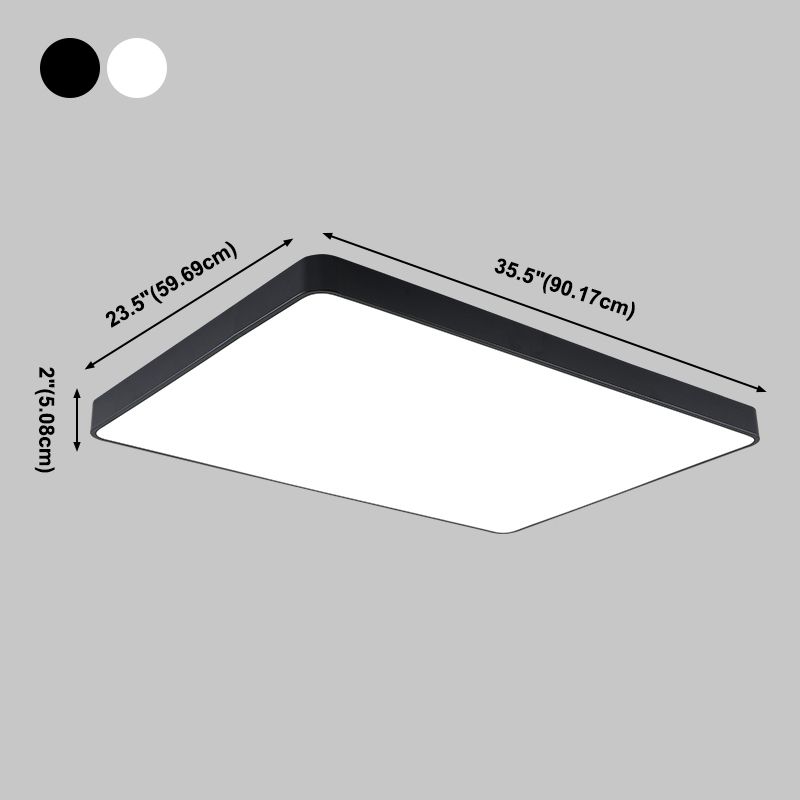 Lámpara de techo minimalista de montaje empotrado, luz de techo LED para sala de estar, habitación de niños