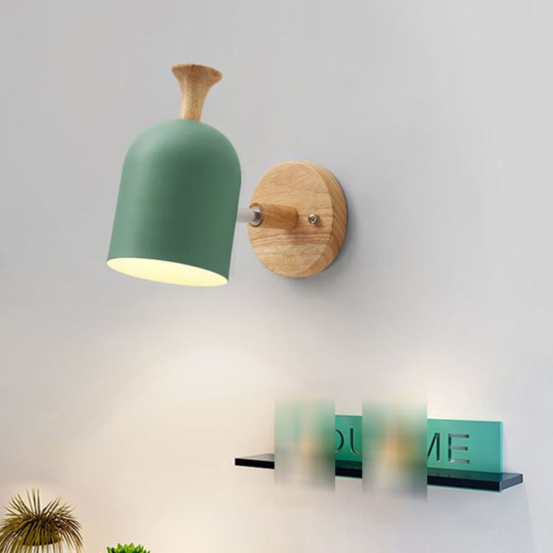 1-Light Geometric Wall Light Fixtures Modern Style Metal Wall Mount Lamp