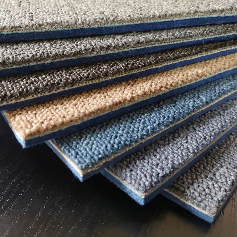 Office Loose Lay Carpet Tiles Dark Color Non-Skid Level Loop Carpet Tile