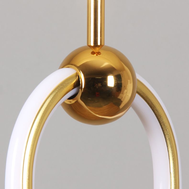 Zeitgenössische Metallhängnisbeleuchtung 1 Leuchtanhänger Beleuchtung in Gold