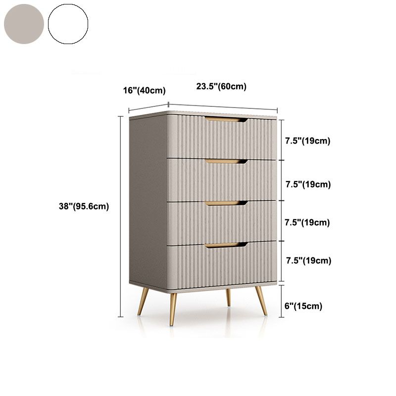 15.6-inch Width Glam Storage Chest Stone Dresser with 4/5 Drawers
