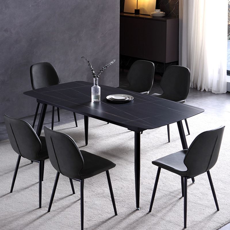 Industrial Upholstered Armless Chair Kitchen Wingback Dining Chair