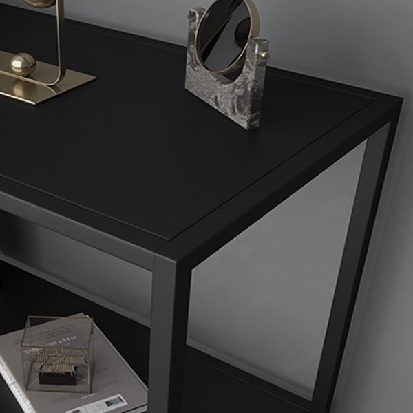 9.84" W Modern Console Accent Table Antique Finish Console Sofa Table in Metal