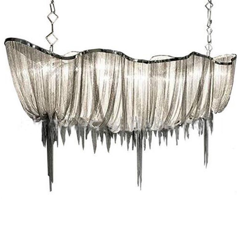 Large Metal Chandelier Postmodern Chandelier Pendant Light in Gold for Hotel Lobby