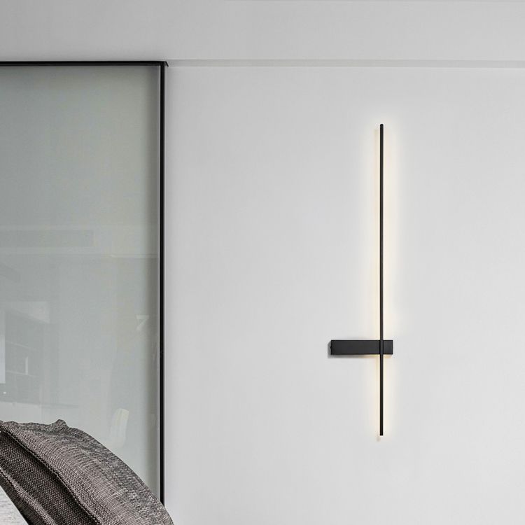 Metal Linear Shade Wall Sconce Modern Style 2 Lights Wall Mounted Light