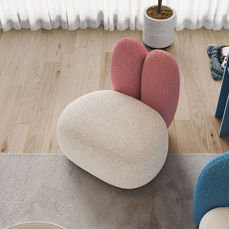 Modern Living Room Accent Chair Fixed Back Armless Lounge Chair