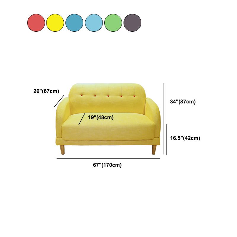 Contemporary Tufted Split-Back Standard Square Arm Living Room Sofa