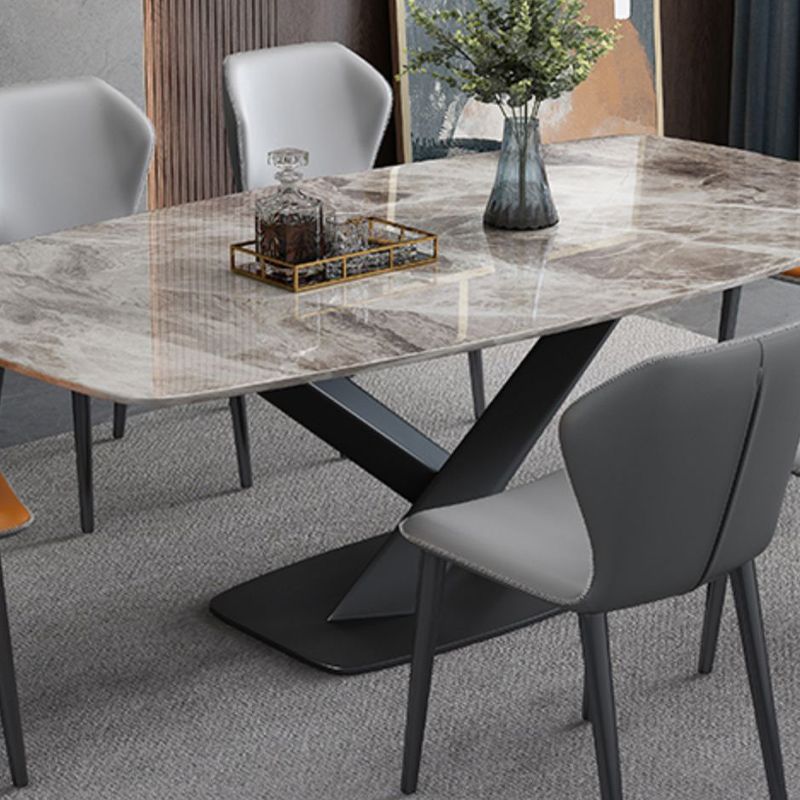 Contemporary Pedestal Dining Table Slate Dining Table for Home