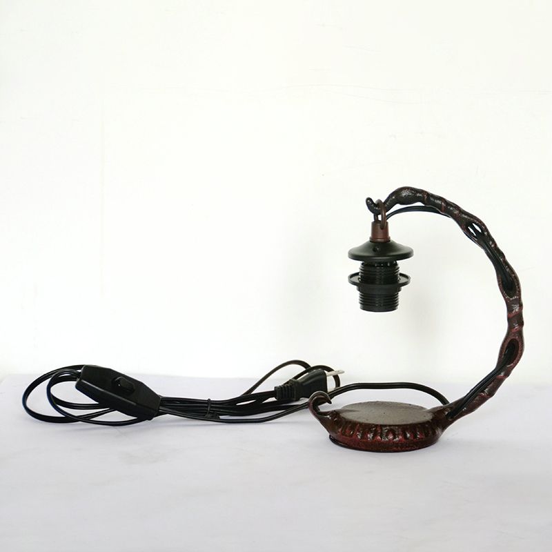 Lumière de cloche verte Baroque 1 Bulbe Éclairage de nuit en verre taché avec motif de raisin