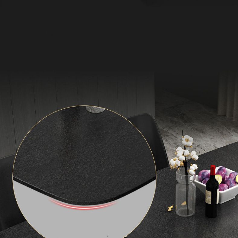 Modern Rectangle Dining Site Table Stone Dining Room Collection with Trestle Base
