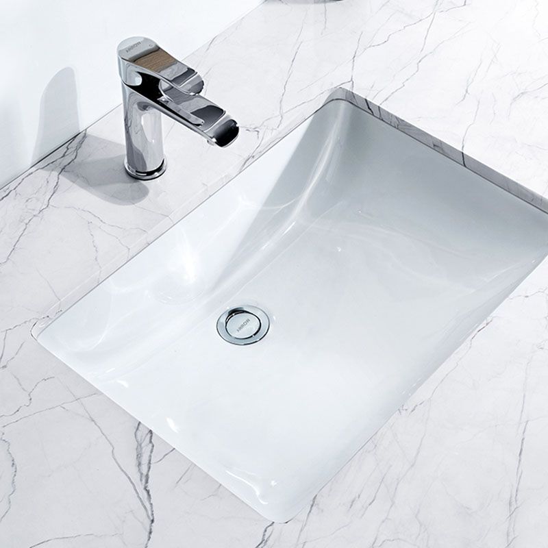 Classic Bathroom Sink Rectangular Vessel Bathroom Sink with Faucet