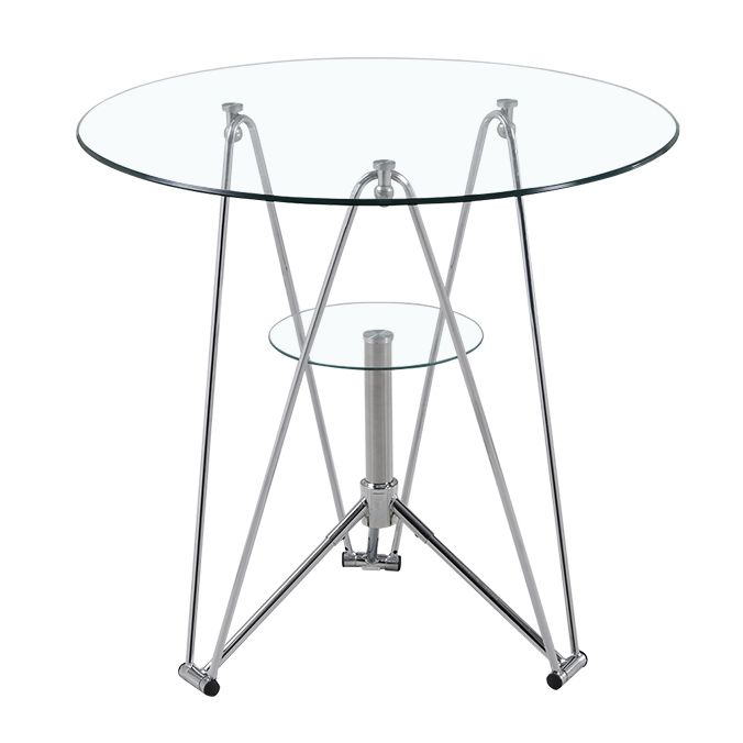 Table de salle à manger de cuisine de style moderne table ronde avec base en métal