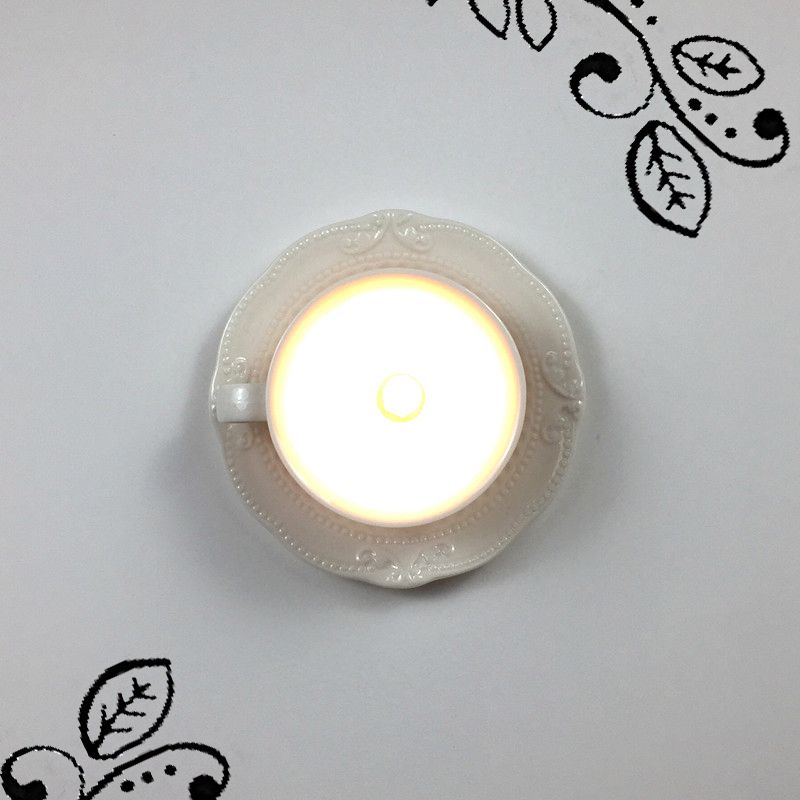 Weiße Kaffeetasse-Unterputzleuchte, moderne 1-Kopf-LED-Deckenleuchte aus Gips