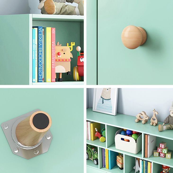 Scandinavian Manufactured Wood Bookcase Closed Back Bookcase with Doors
