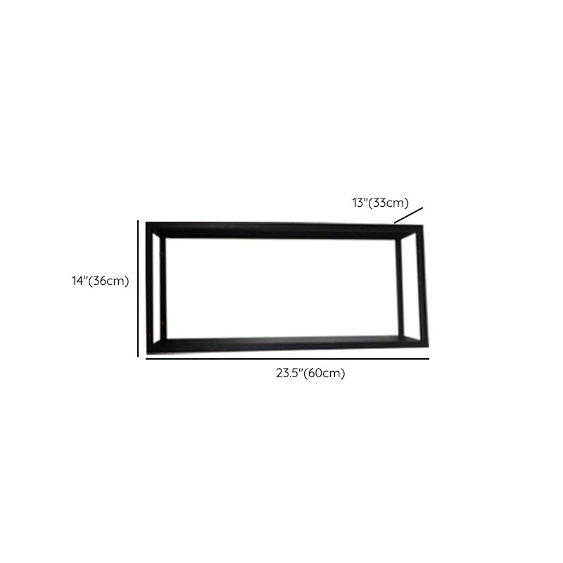 Wall Mounted Metal Bookshelf Modern Floating Bookcase with 1 Shelf