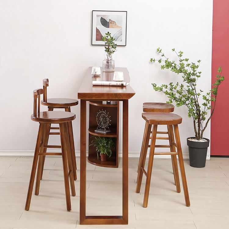 Solid Wood Counter Height Stools Modern Armless Counter Stools