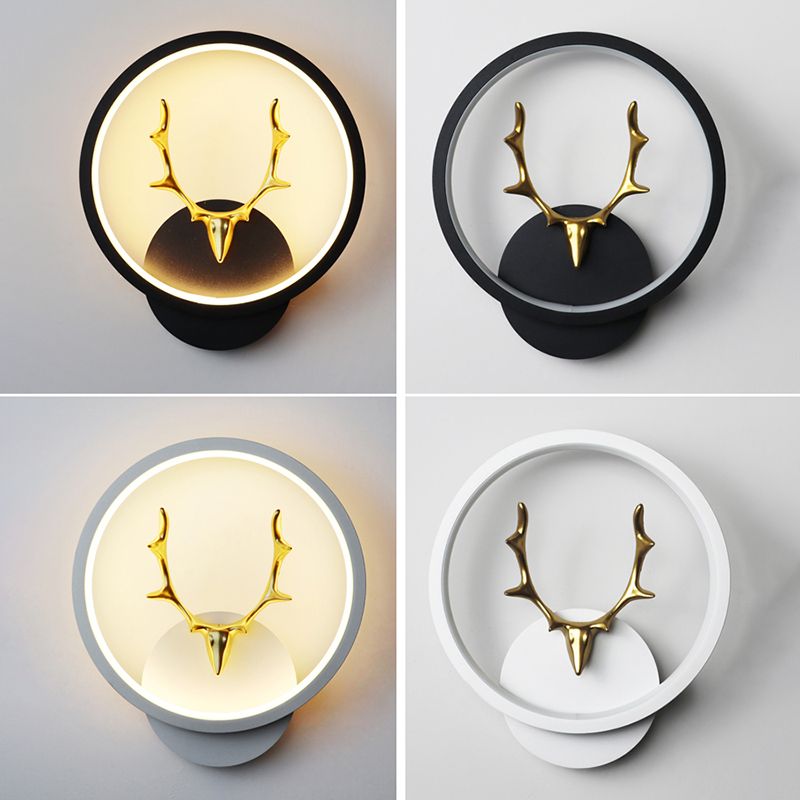Line Shape Sconce Light Fixture Led Antler Wall Light Fixture for Bedroom