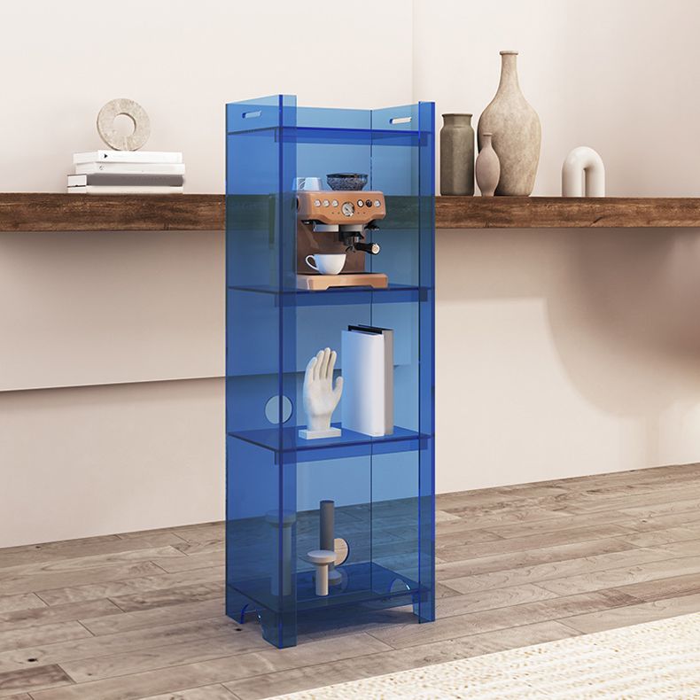 Glam Closed Back Standard Bookshelf Shelves Included Acrylic Bookcase
