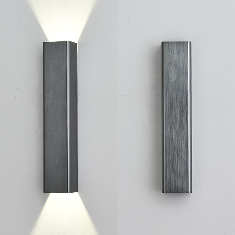 Square Shade Metal Murce Galce Modern Style 2 LICTES ÉCLAIRAGE MURD