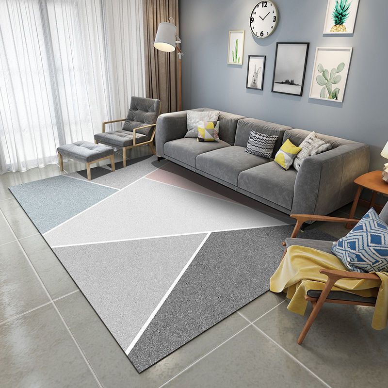 Light Gold Deer Rug Polyester Modern Rug Washable Rug for Living Room