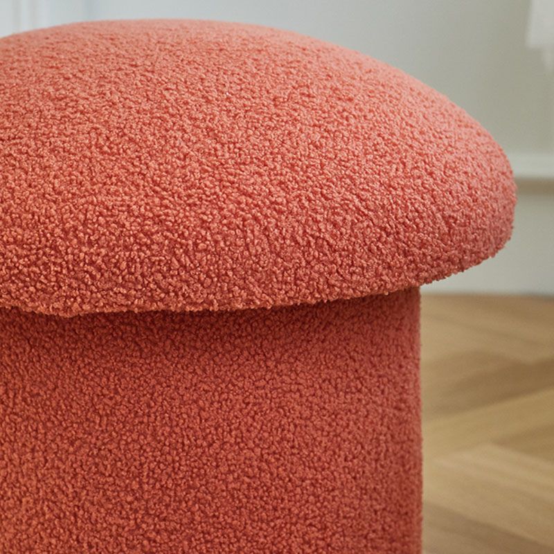 Solid Color Flannel Standard Stool Modern Style Simple Mushroom Stool