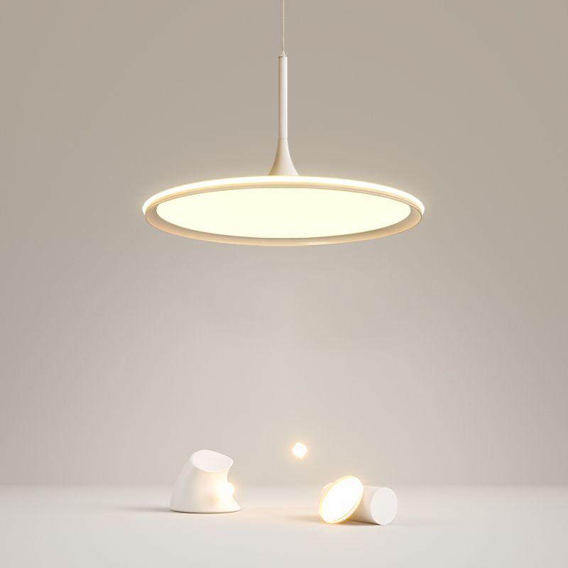 Siliconen cirkelvormige LED hanglamp in moderne beknopte aluminium indoorhangende lamp