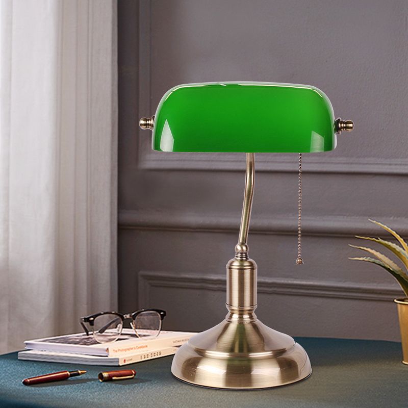 Table ombragée pivotable simple LAX NEUTTANDE DE LA LA LIGNE RETRO GREEN avec chaîne de traction en laiton poli