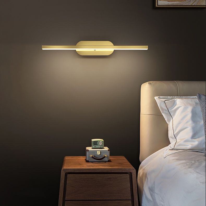 Single Heads Flush Mount Wall Sconce in Black/Brass Modern Sconce Light Fixture