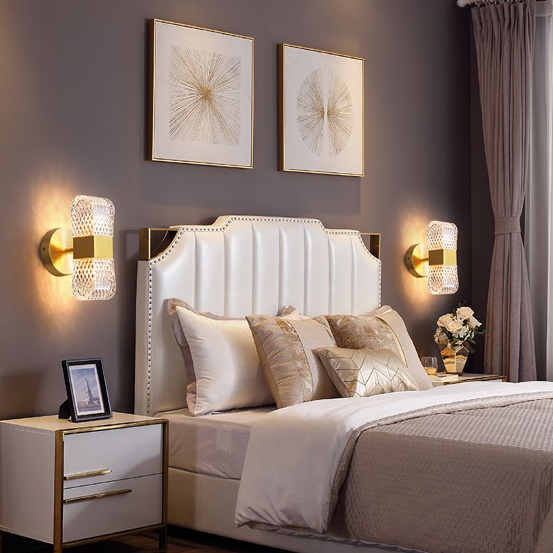Gold Mur Sconce Postmodern Crystal Murd Murd Lightture pour le salon