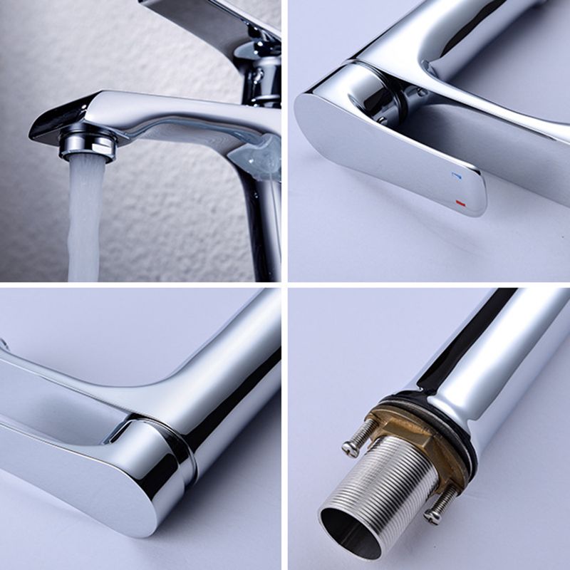 Lever Handle Vessel Sink Faucet Circular Modern Bathroom Faucet