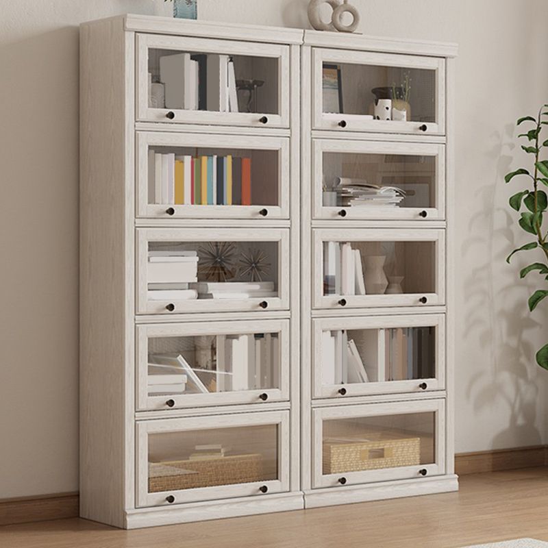 Modern Closed Back Standard Bookshelf Wooden Bookcase for Study Room