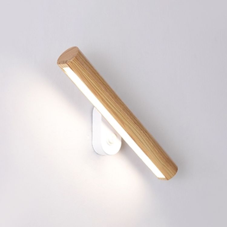 Holzzylinderwandbeleuchtung Modern Moderner Stil 1 Licht nach unten Lesen