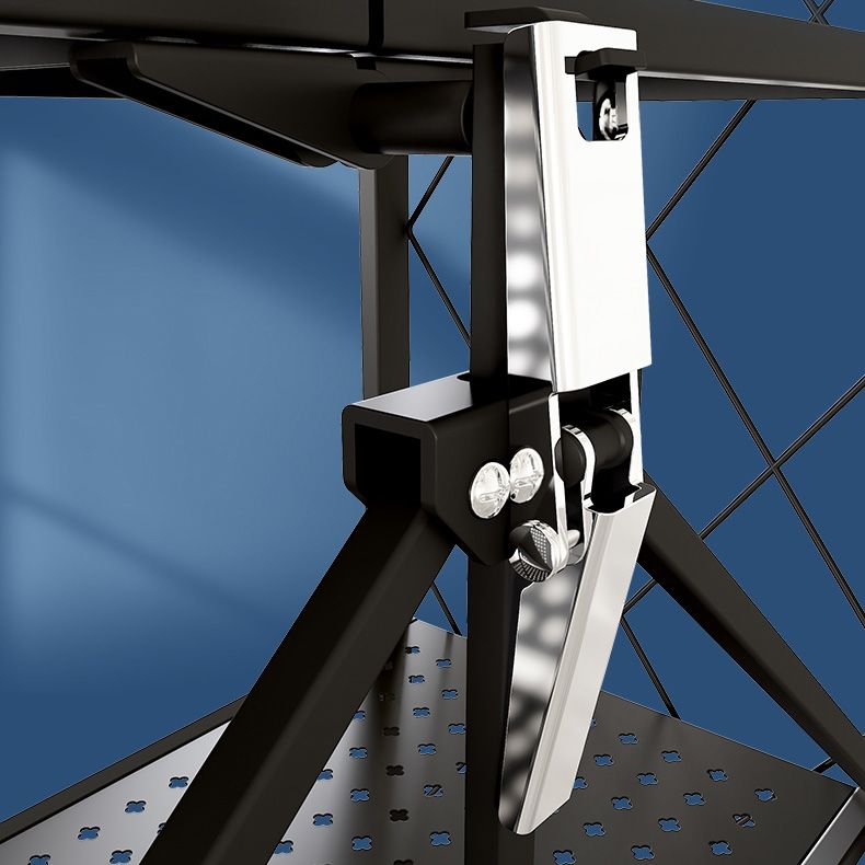 Industrial Folding Etagere Bookshelf Metal Open Bookshelf with Caster Wheels