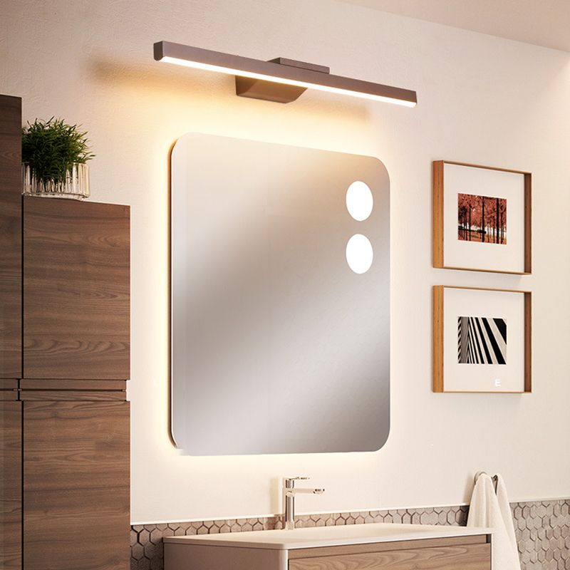 Luce da parete a forma lineare in stile moderno in metallo 1 luci lampada con doccia per doccia