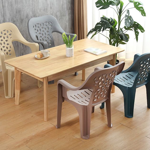 Sillón de comedor moderno interior Sillas de comedor de plástico caseras apilables