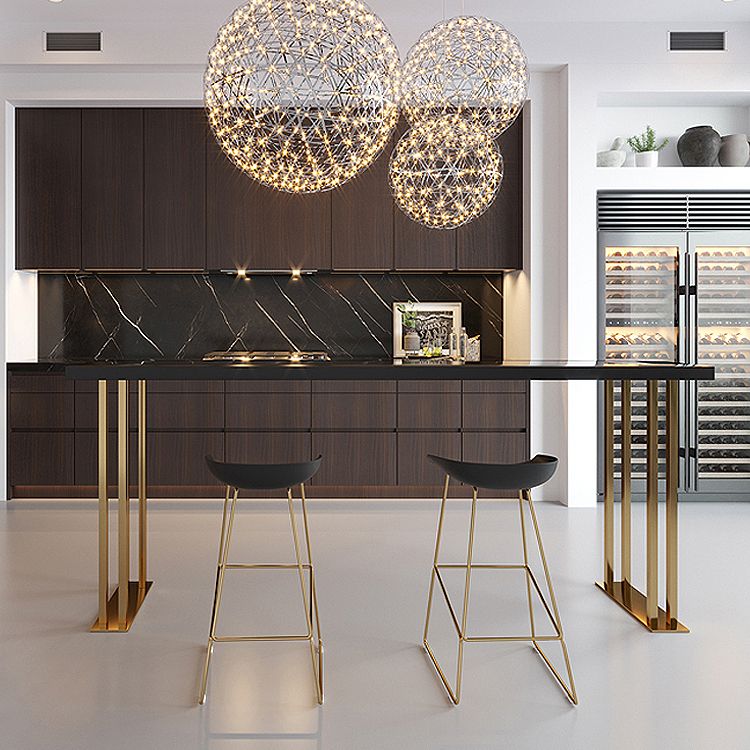 Indoor Contemporary Bar Dining Table Rectangle Wooden Bar Table