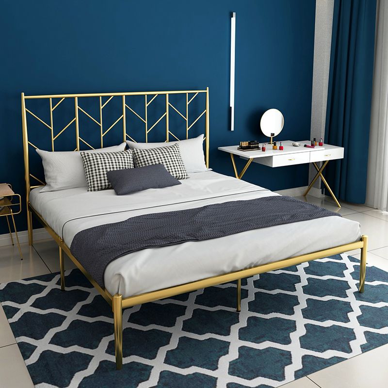 Contemporary Metal Bed Frame with Headboard Tree Themed Bed Frame