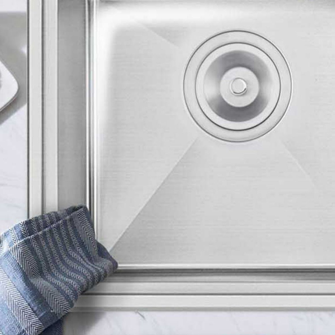 Kitchen Sink Drop-In Stainless Steel Kitchen Double Sink with Drain Assembly