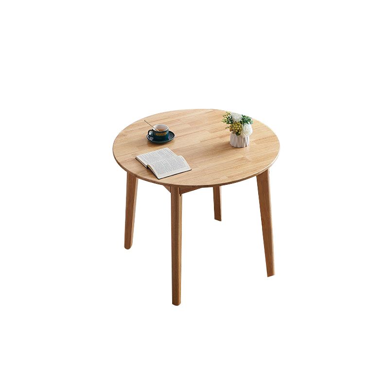 Nordic Solid Wood Top Dining Table Round Modern Dining Table