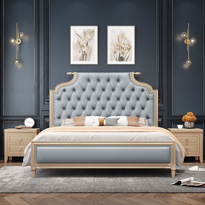 Modern Storage Bed Button-tufted Bed Frame with Headboard for Bedroom