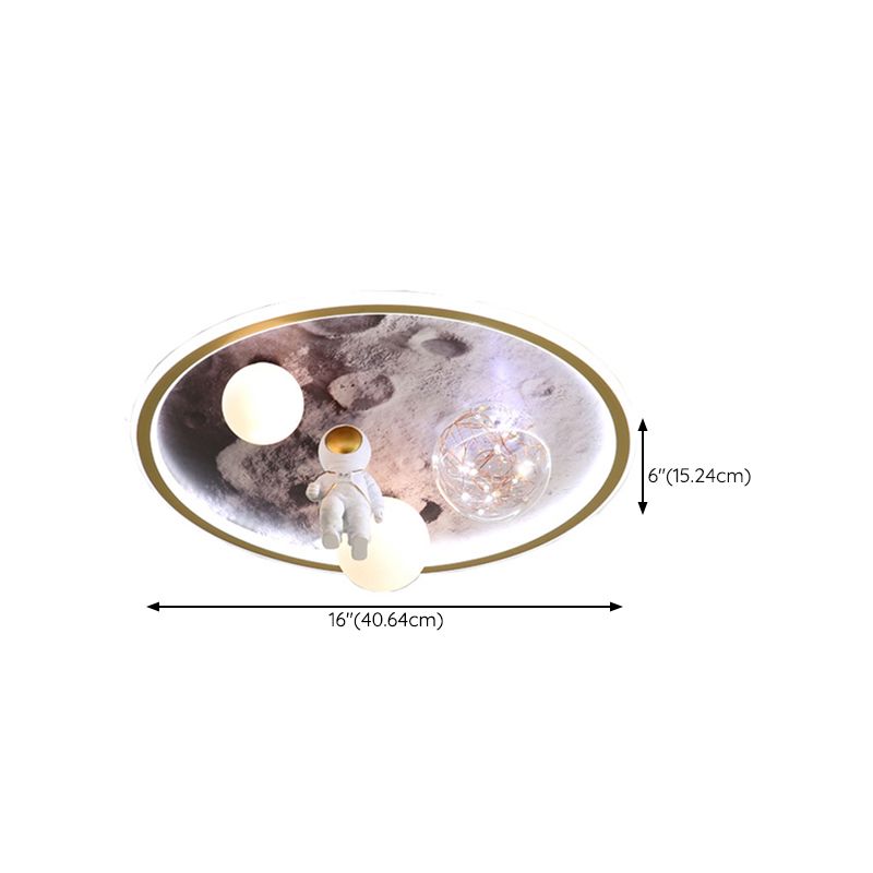 LED Acrylic Shaded Ceiling Light Children Flush Mount Lighting for Foyer