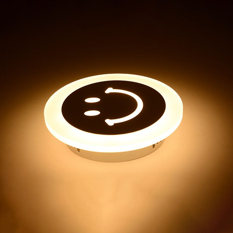 Smile Face Acrylique Mur Gasque Éclairage Simplicité LED LED BLANC MUR ÉCLAIRAGE